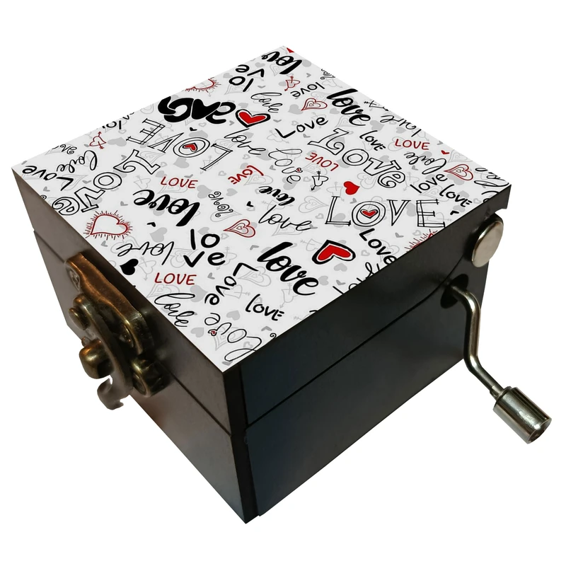 جعبه موزیکال مدل هندلی طرح عشق love قلب کد 2018