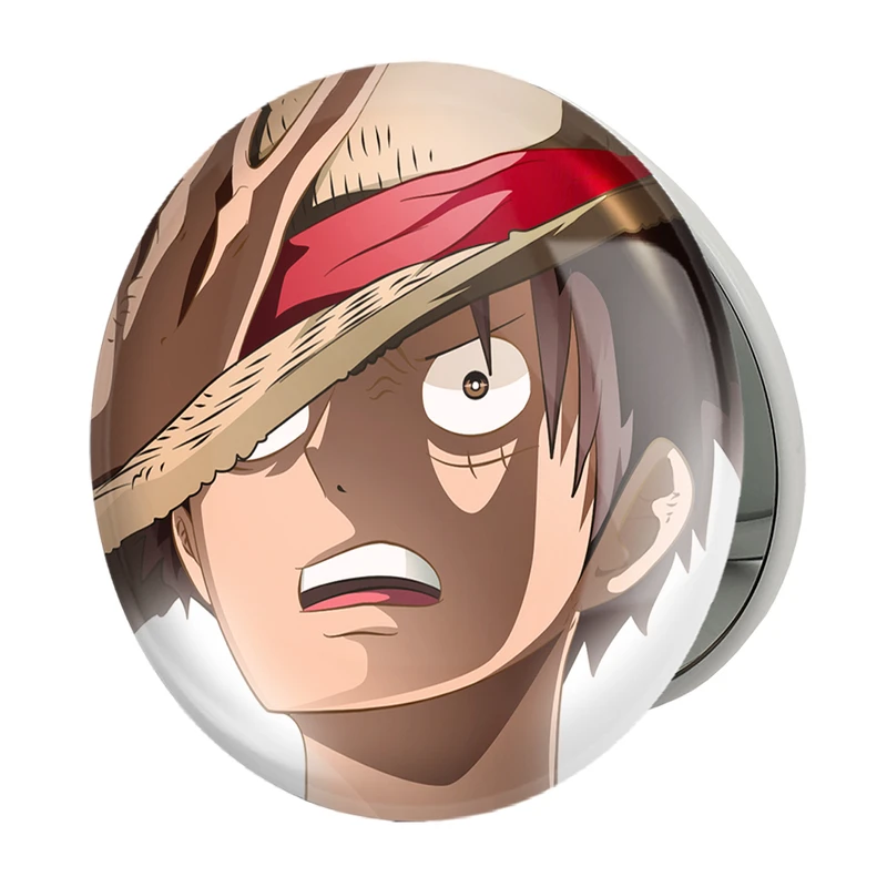 آینه جیبی خندالو طرح لوفی دی مانکی انیمه وان پیس One Piece مدل تاشو کد 11442 