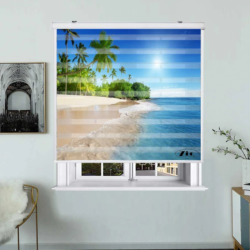 پرده زبرا زیو کد L5056 سایز 150X150 سانتی متر