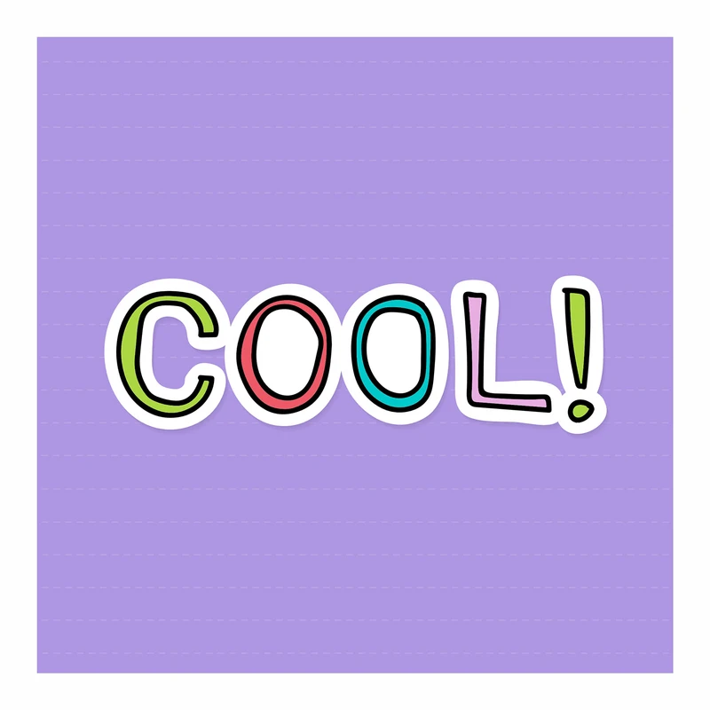  برچسب لباس و پارچه مدل دی تی اف طرح cool کد 21