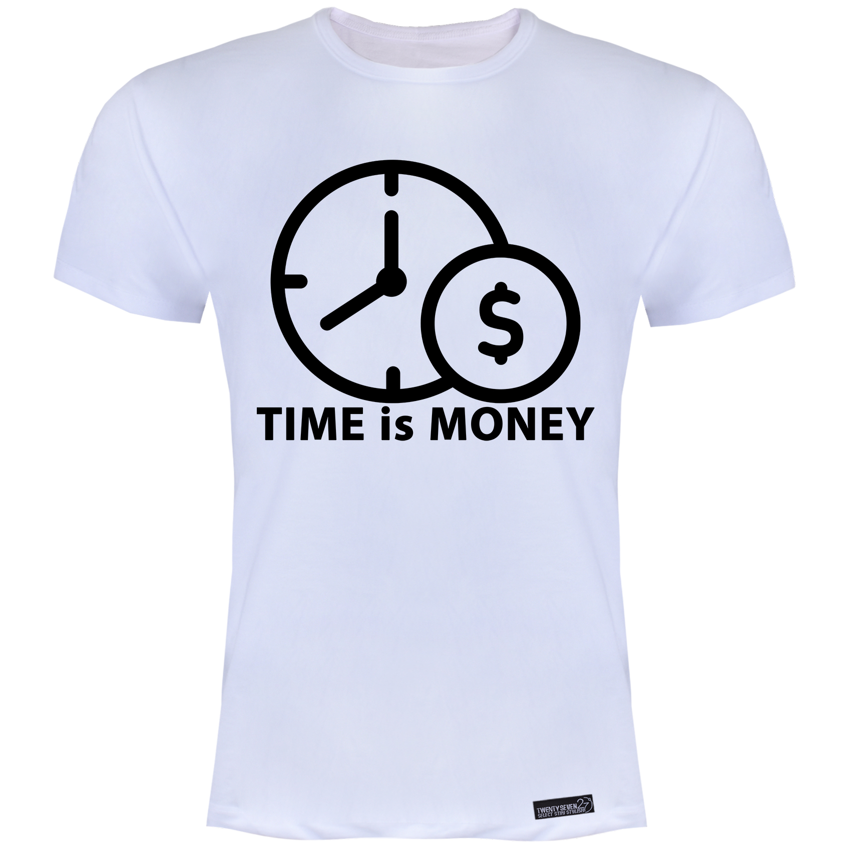 تی شرت آستین کوتاه مردانه 27 مدل Time is Money کد MH1548