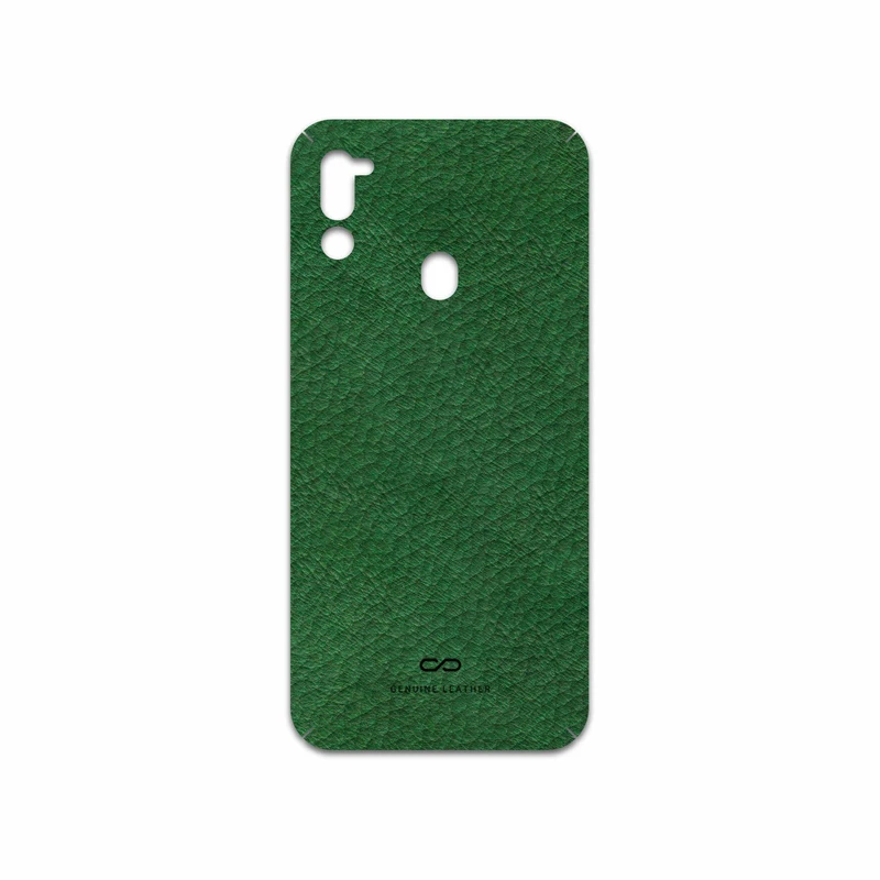 برچسب پوششی ماهوت مدل Green-Leather مناسب برای گوشی موبایل سامسونگ Galaxy M21 (2021) Edition