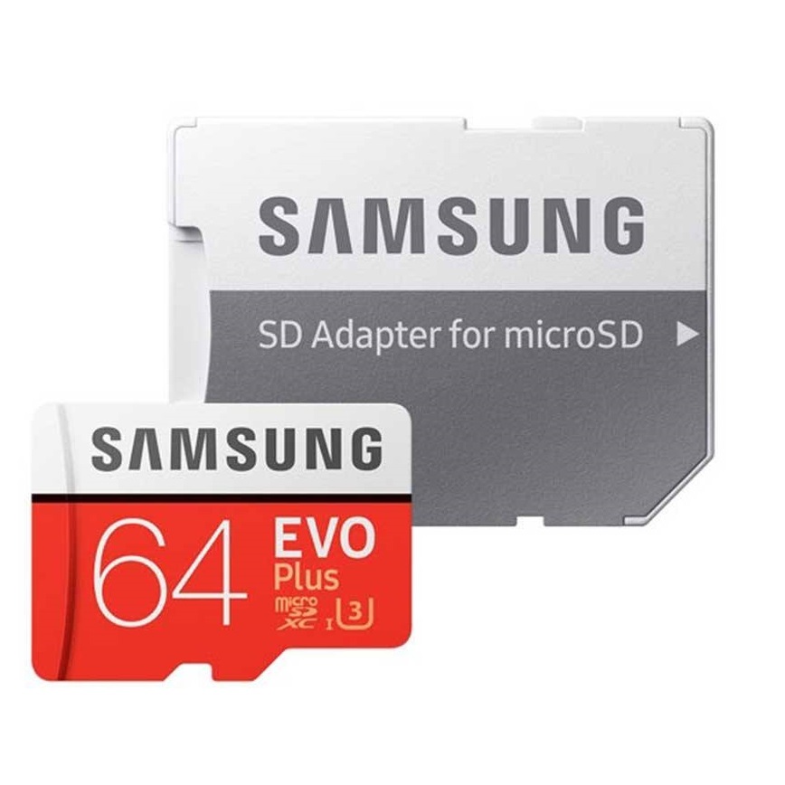 کارت حافظه microSDXC  مدل Evo Plus کلاس 10 استاندارد UHS-I U3 سرعت 100MBps ظرفیت 64 گیگابایت به همراه آداپتور SD                     غیر اصل