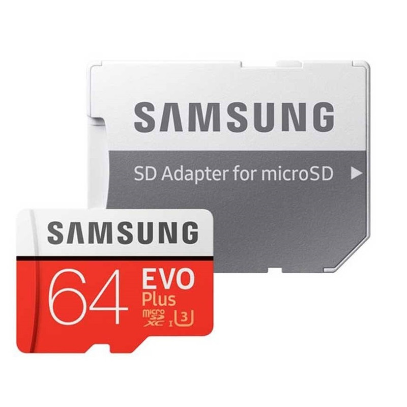 کارت حافظه microSDXC  مدل Evo Plus کلاس 10 استاندارد UHS-I U3 سرعت 100MBps ظرفیت 64 گیگابایت به همراه آداپتور SD