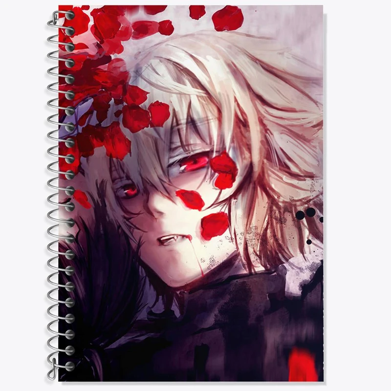 دفتر زبان 50 برگ خندالو مدل سه خط طرح هیاکویا انیمه اسرافیل پایانی کد 12633