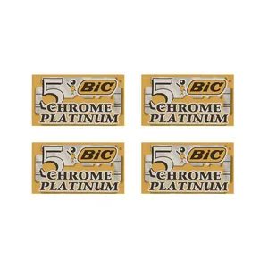 تیغ یدک بیک مدل Platinum Chromium Double Edge مجموعه 4 عددی