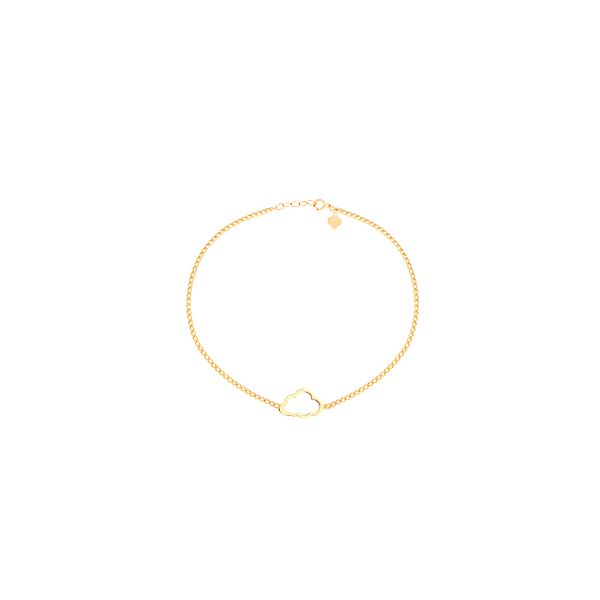 دستبند طلا 18 عیار دخترانه ماوی گالری مدل ابر -  - 1