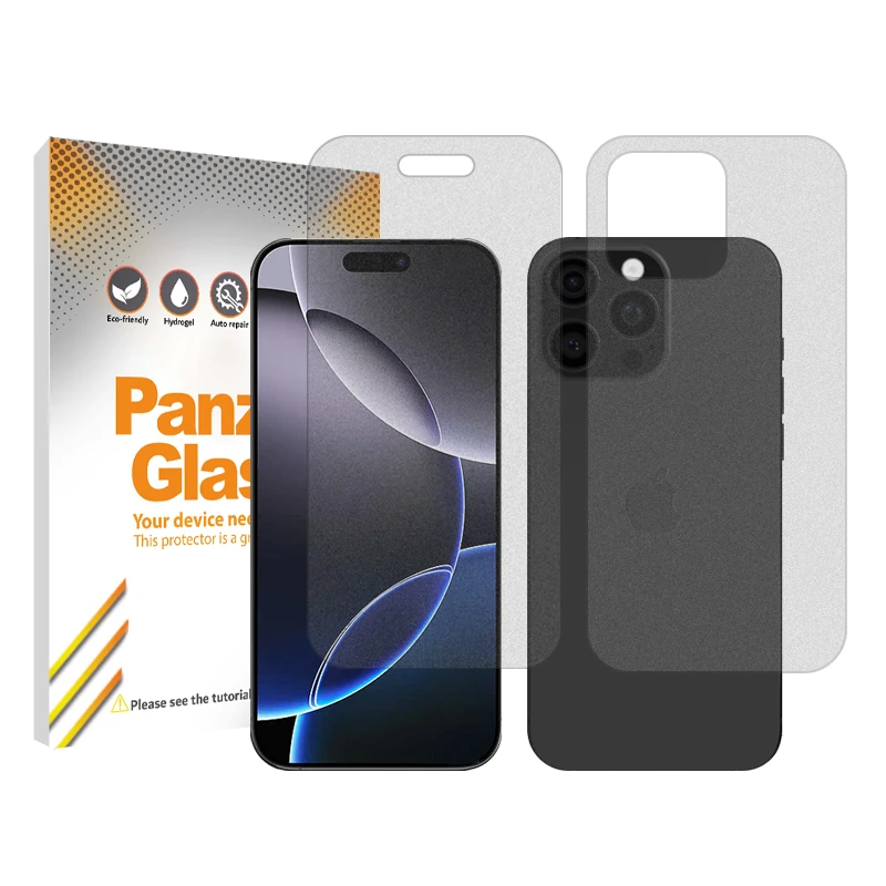 محافظ صفحه نمایش مات پنزر گلس مدل Resistant مناسب برای گوشی موبایل اپل iPhone 16 Pro Max به همراه محافظ پشت گوشی 