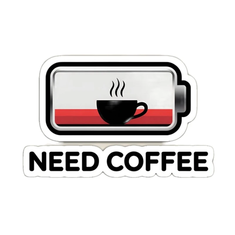 استیکر موبایل و لپ تاپ طرح NEED COFFEE کد 1072