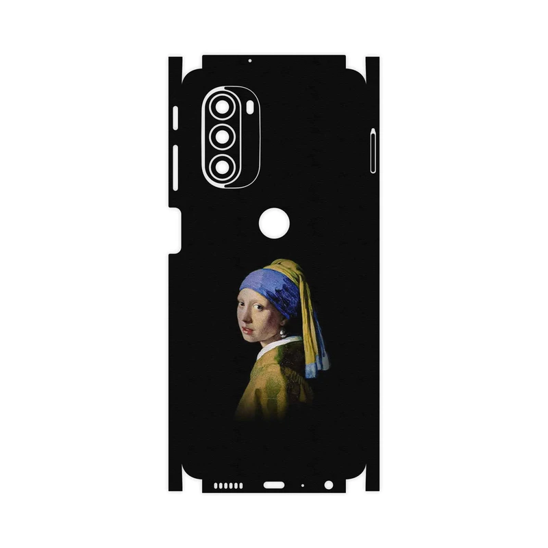 برچسب پوششی ماهوت مدل Girl with a Pearl Earring of Vermeer-FullSkin مناسب برای گوشی موبایل موتورولا Moto G51 5G