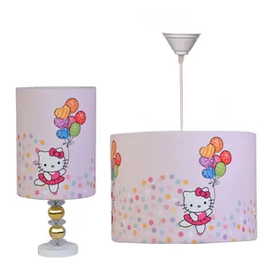 ست لوستر و آباژور کودک مدل هلو کیتی