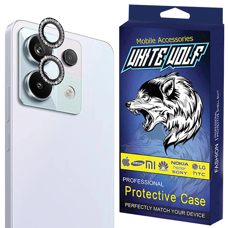 محافظ لنز دوربین شیشه ای وایت ولف مدل W-Shine Ring مناسب برای گوشی موبایل شیائومی Redmi Note 13 Pro 5G