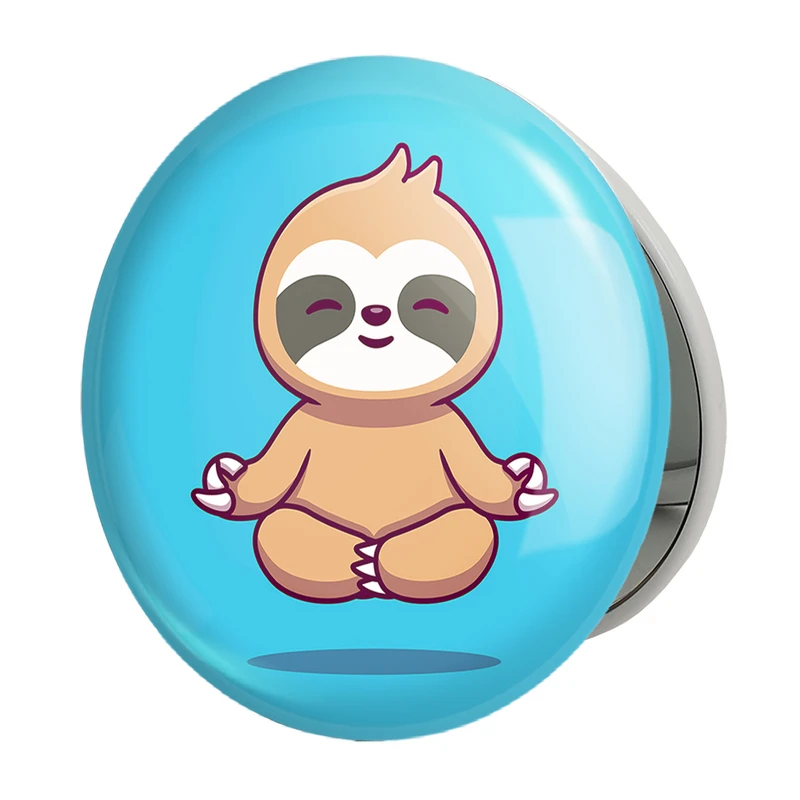 آینه جیبی خندالو طرح  حیوانات بامزه تنبل مدل تاشو کد 25431 