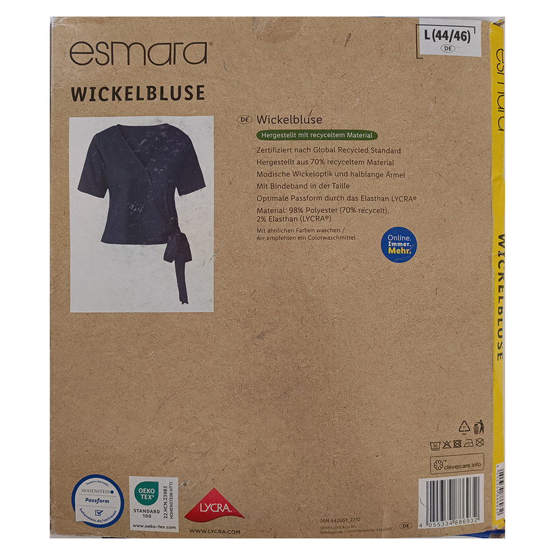 بلوز آستین کوتاه زنانه اسمارا مدل 18403620