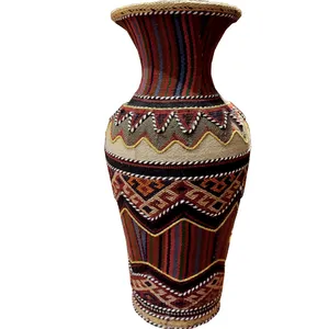 گلدان تزئینی مدل گلیم بافی کد 262