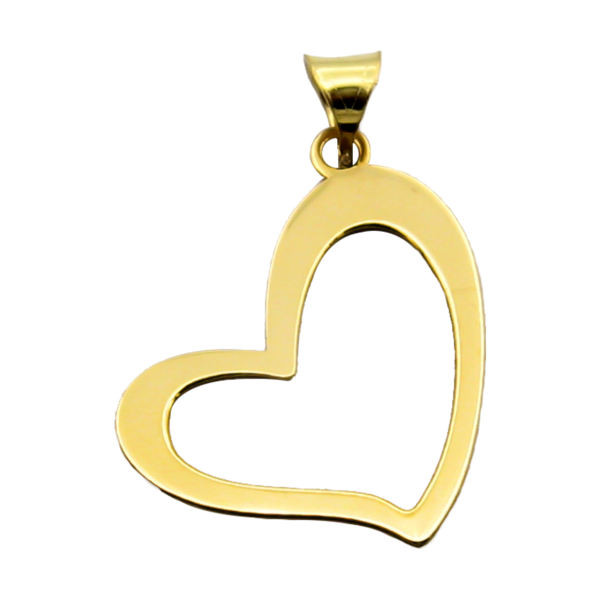 نیم ست طلا 18 عیار زنانه گالری مرجان طرح قلب مدل 0925