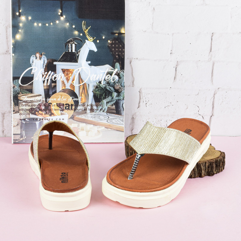 دمپایی لاانگشتی زنانه نیکتا مدل لیون کد GD.2957