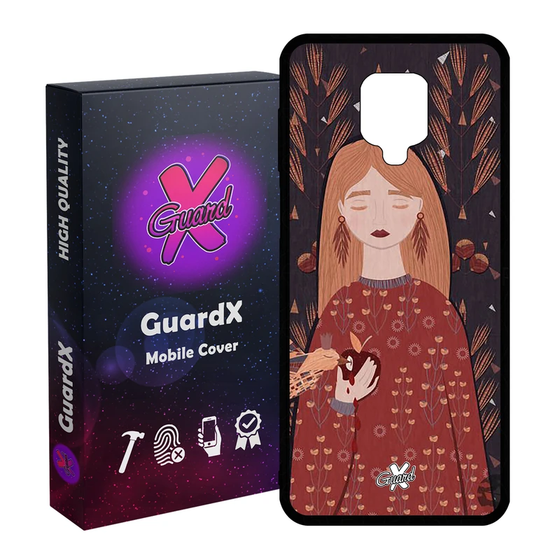 کاور گارد ایکس طرح دختر مدل Glass10413 مناسب برای گوشی موبایل شیائومی Redmi Note 9S / Note 9 Pro / Note 9 Pro Max