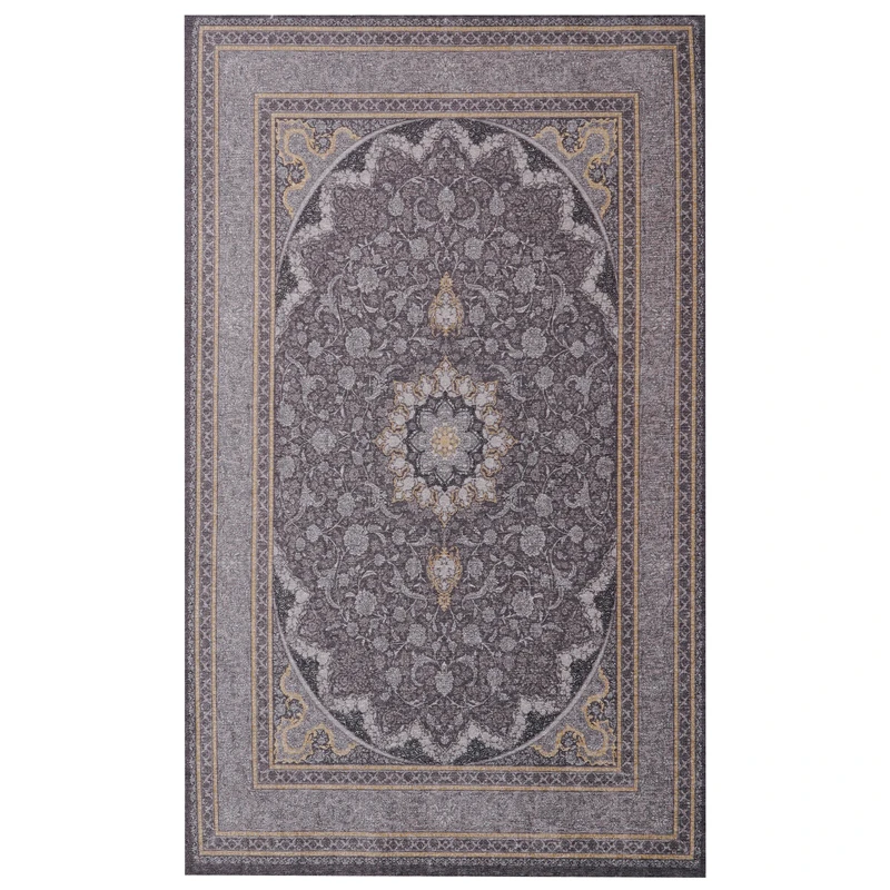 روفرشی مدل کشدار سارای نانو ابریشم کد 589 زمینه طوسی