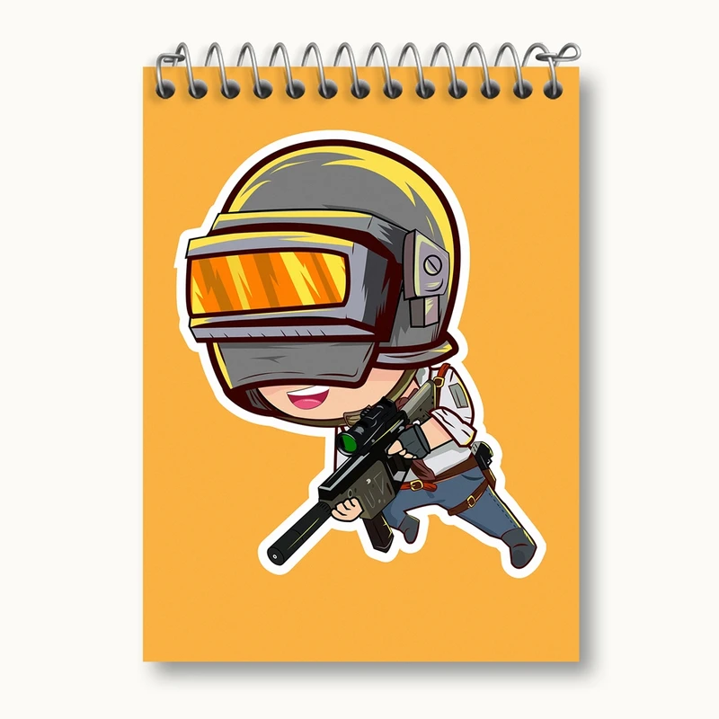 دفتر یادداشت 50 برگ خندالو مدل بازی پابجی PUBG کد 3796