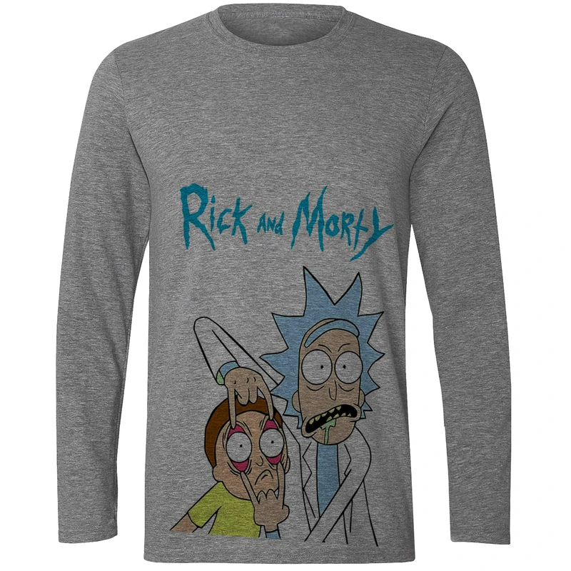 تی شرت آستین بلند مردانه مدل ریکی اند مورتی W218