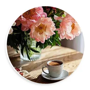 دیوارکوب طرح فنجان قهوه و گلدان گل مدل wtb386