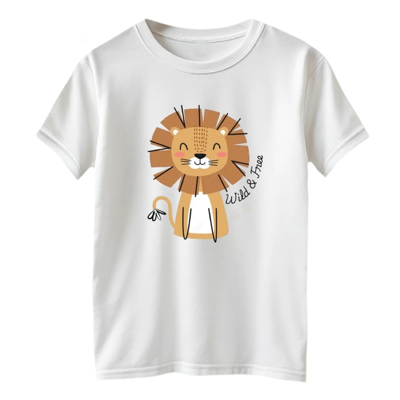 تی شرت آستین کوتاه بچگانه مدل شیر