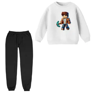 ست سویشرت و شلوار راحتی بچگانه مدل ماینکرفت کد 002