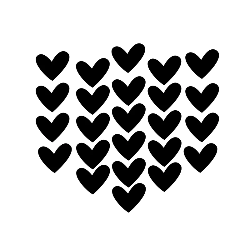 استیکر مدل قلب فانتزی کد KLMX-H2 مجموعه 24 عددی