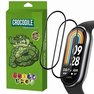 محافظ صفحه نمایش کروکودیل مدل PMMA مناسب برای ساعت هوشمند شیائومی Mi Band 10 بسته 2 عددی
