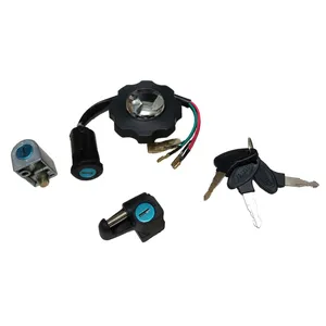 سوییچ و قفل و درب باک موتورسیکلت کاریزان مدل CDI به همراه قفل کلاه مناسب برای هوندا CDI مجموعه 5 عددی