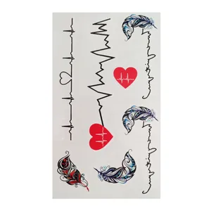 تتو موقت طرح ضربان قلب و پر کد 93