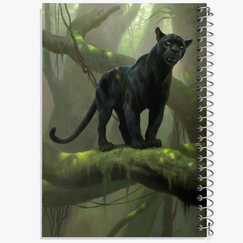 دفتر نقاشی 50 برگ خندالو طرح ببر سیاه کد F139