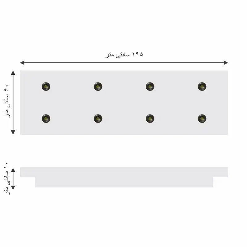 کناف پیش ساخته سقف مدل آرک طرح تک مستطیل
