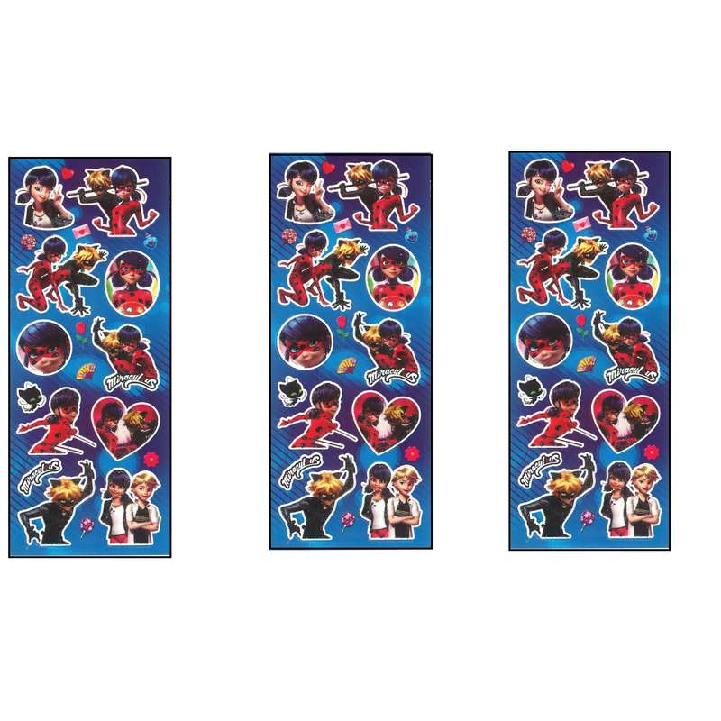 برچسب طرح دختر کفشدوزکی کد 8 NGHC بسته 3 عددی