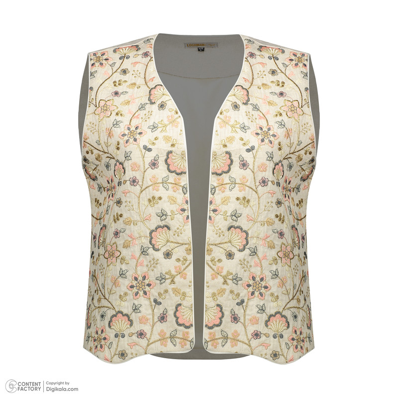 جلیقه زنانه مدل بهاره مجلسی آسترکشی و نوار مغذی کد 1021