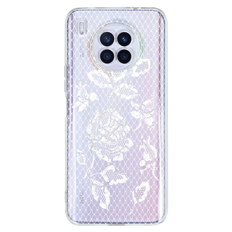 کاور مگافون طرح گل مدل C43-W مناسب برای گوشی موبایل آنر 50 Lite