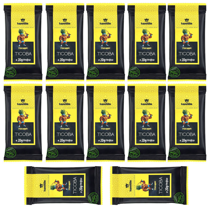 پروتئین بار آناناس تیکوبا کنلیتا - 50 گرم بسته 12 عددی