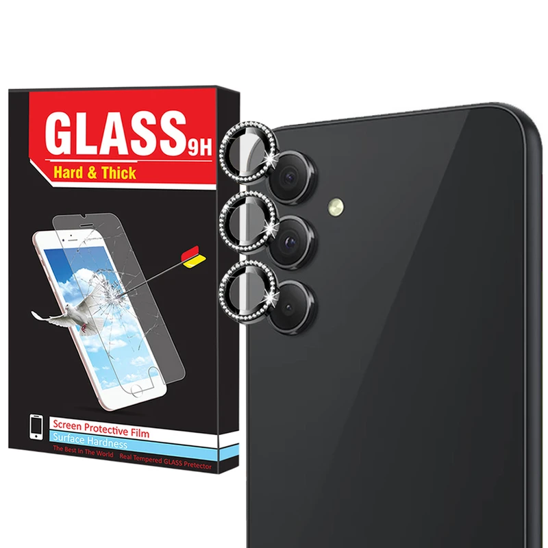 محافظ لنز دوربین هارد اند تیک مدل Ring Metal Diamond مناسب برای گوشی موبایل سامسونگ Galaxy A14 4G / A14 5G