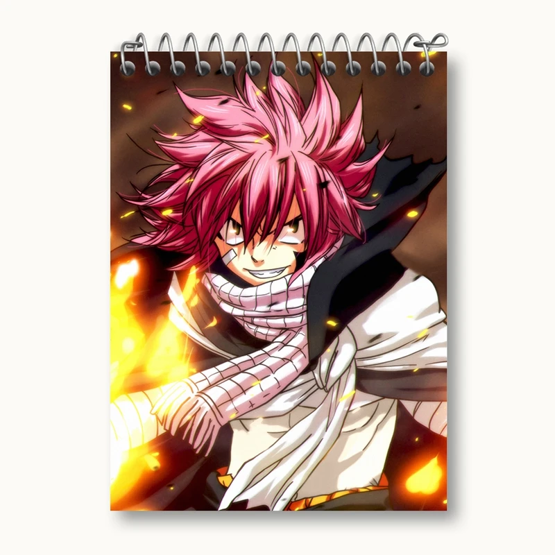 دفتر یادداشت 50 برگ خندالو مدل ناتسو انیمه فری تیل Fairy Tail کد 16460