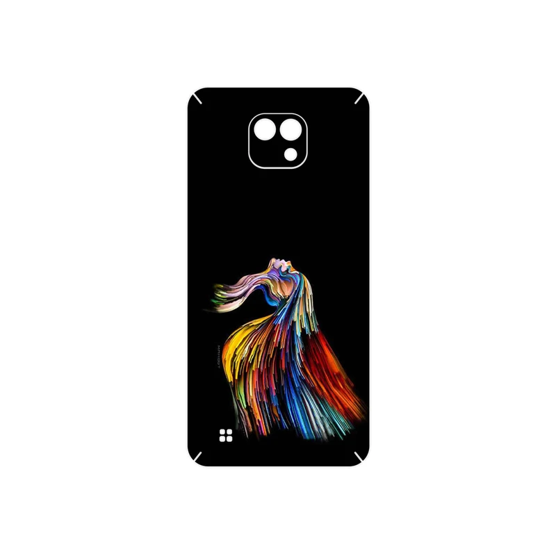 برچسب پوششی ماهوت مدل Rainbow Hair Digital Art مناسب برای گوشی موبایل ال جی X Cam