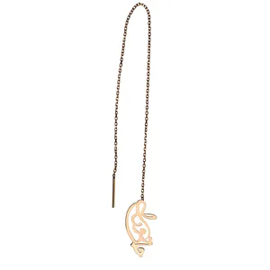 گوشواره طلا 18 عیار زنانه کرابو طرح جانی و دلی مدل Kr5049