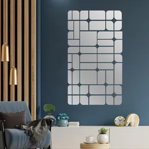 آینه پلکسی گلس مدل دکوراتیو کد N36 مجموعه 48 عددی