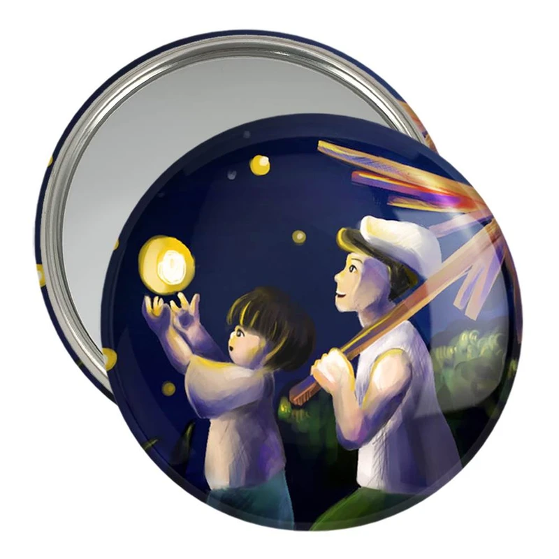 آینه جیبی خندالو مدل سیتا و ستسوکو انیمیشن گورستان کرم های شب تاب  کد 13702