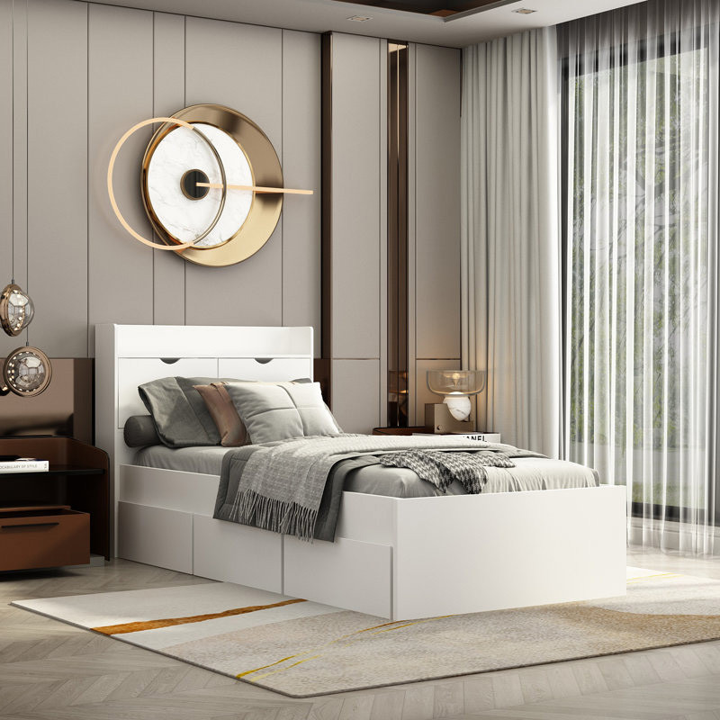 تخت خواب یک نفره اسمردیس مدل +R105 - MDF سایز 200x90 سانتی متر