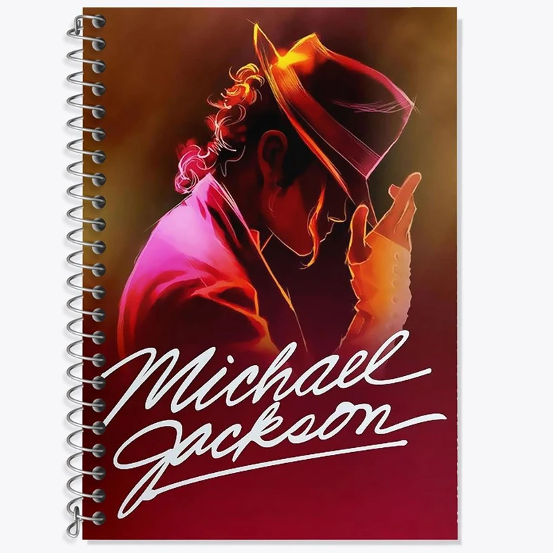 دفتر زبان 50 برگ خندالو مدل دو خط طرح مایکل جکسون Michael Jackson کد 3282