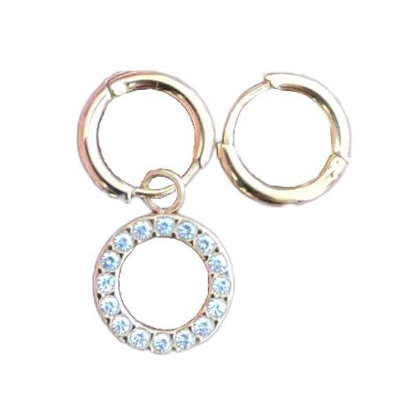 گوشواره زنانه مدل حلقه ای نگینی کد 004 گوشواره زنانه مدل حلقه ای نگینی کد 004