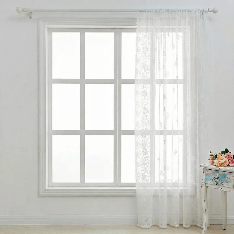 پرده انگلیش هوم مدل Tiny Roses سایز 265 × 265 سانتی‌متر