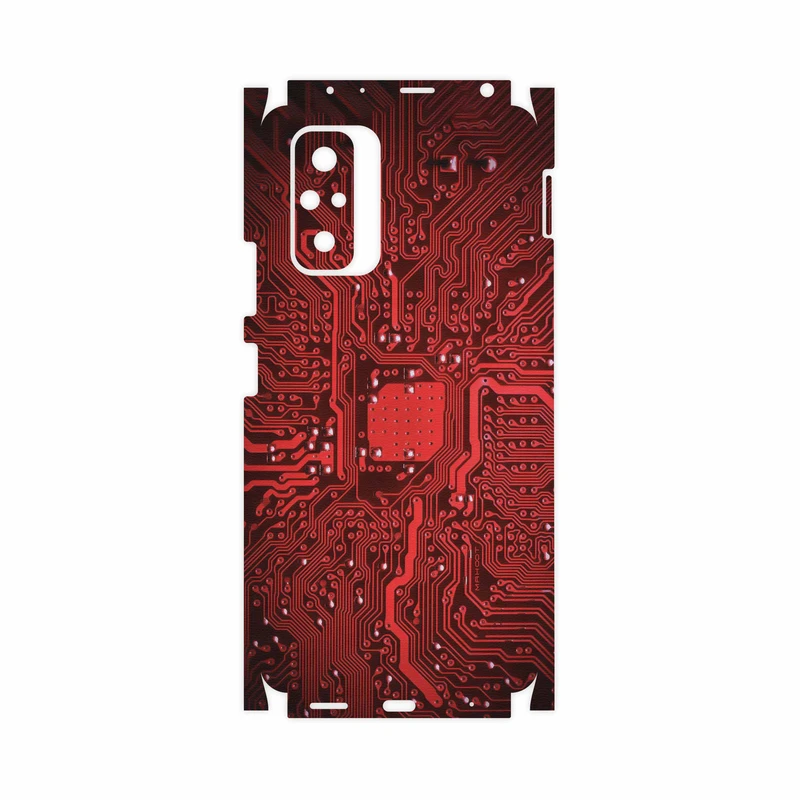 برچسب پوششی ماهوت مدل Red-Printed-Circuit-Board-FullSkin مناسب برای گوشی موبایل شیائومی Redmi Note 10 Pro
