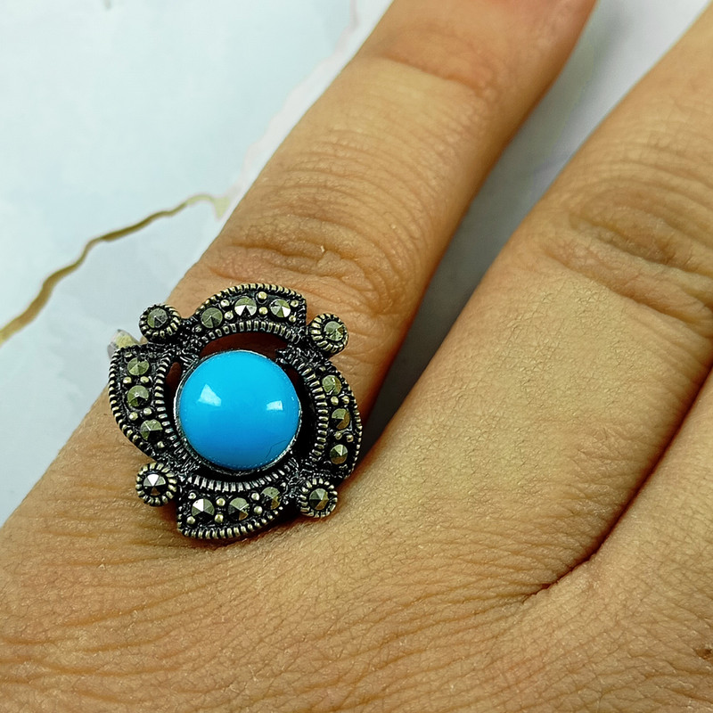 نیم ست نقره زنانه سلین کالا مدل فیروزه کد 13